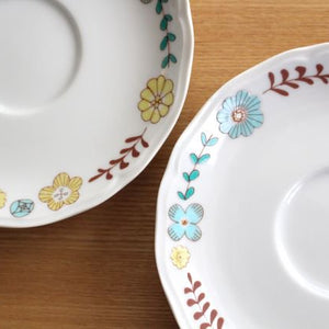 Harekutani Cup and Saucer Flower and Bird | Kutani Ware-Detail3