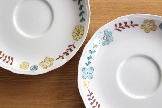 Harekutani Cup and Saucer Flower and Bird | Kutani Ware