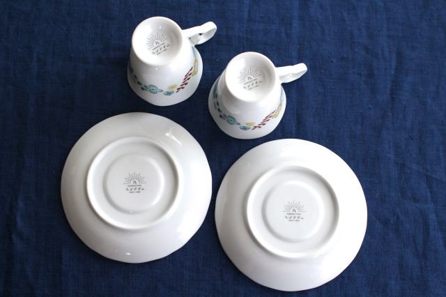 Harekutani Cup and Saucer Flower and Bird | Kutani Ware-Detail4