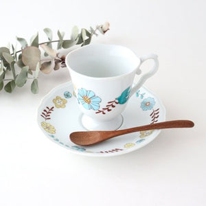 Harekutani Cup and Saucer Flower and Bird | Kutani Ware-Detail7