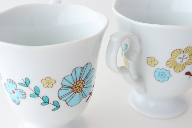 Harekutani Cup and Saucer Flower and Bird | Kutani Ware