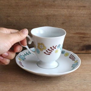 Harekutani Cup and Saucer Flower and Bird | Kutani Ware-Detail9