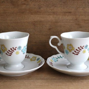 Harekutani Cup and Saucer Flower and Bird | Kutani Ware-Detail10