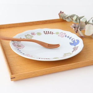 Harekutani Flower and Bird Plate Pink | Kutani Ware-Detail6