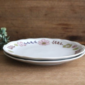 Harekutani Flower and Bird Plate Pink | Kutani Ware-Detail10
