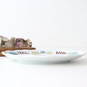 Harekutani Flower and Bird Plate Blue | Kutani Ware-Detail2