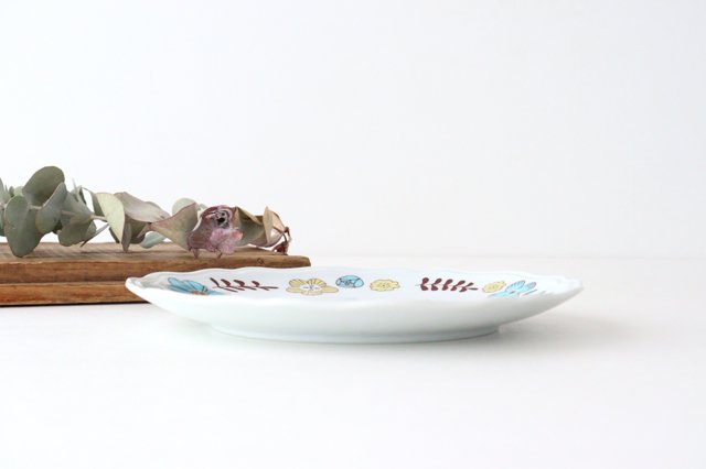 Harekutani Flower and Bird Plate Blue | Kutani Ware-Detail2