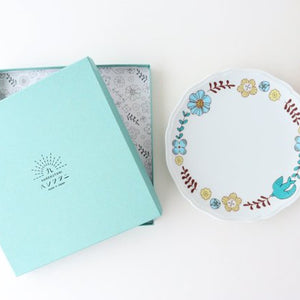 Harekutani Flower and Bird Plate Blue | Kutani Ware-Detail11