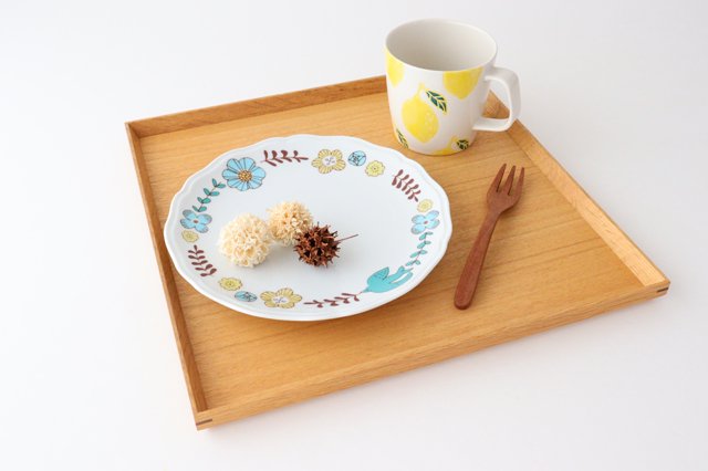 Harekutani Flower and Bird Plate Blue | Kutani Ware
