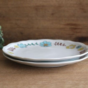 Harekutani Flower and Bird Plate Blue | Kutani Ware-Detail10