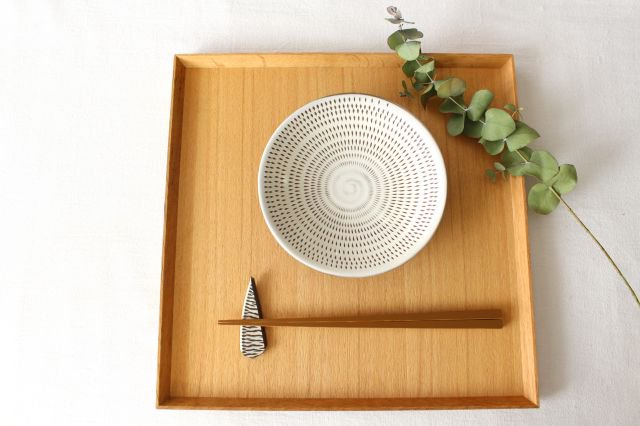 Round Plate Tobikanna White 15cm/5.9in | Koishiwara Ware