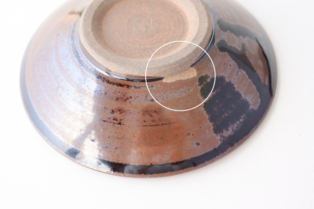Small Round Plate Tobikanna Brown and Green 12cm/4.7in | Koishiwara Ware