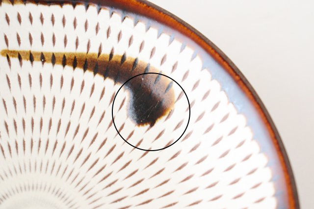 Brown-rimmed Round Plate Tobikanna 15cm/5.9in | Koishiwara Ware