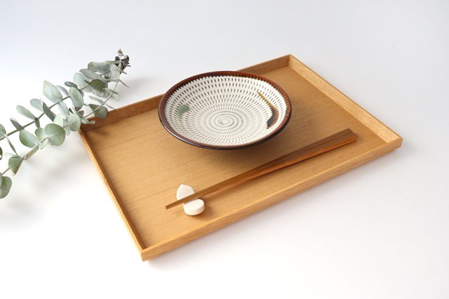 Brown-rimmed Round Plate Tobikanna 15cm/5.9in | Koishiwara Ware