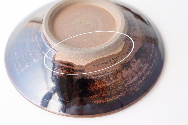 Brown-rimmed Round Plate Tobikanna 15cm/5.9in | Koishiwara Ware