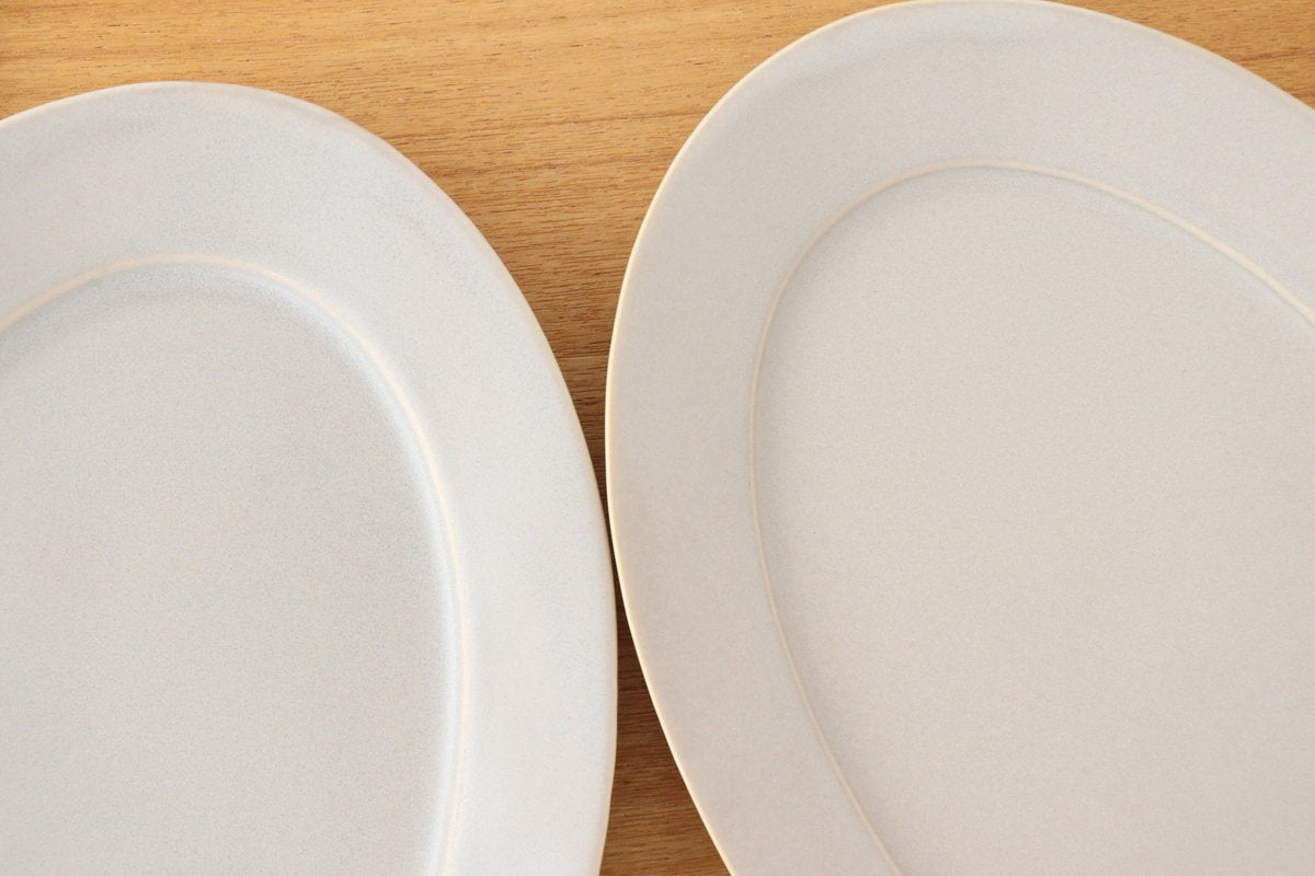 Koyo Kiln Oval Plate Sherbet Gray L | Arita Ware
