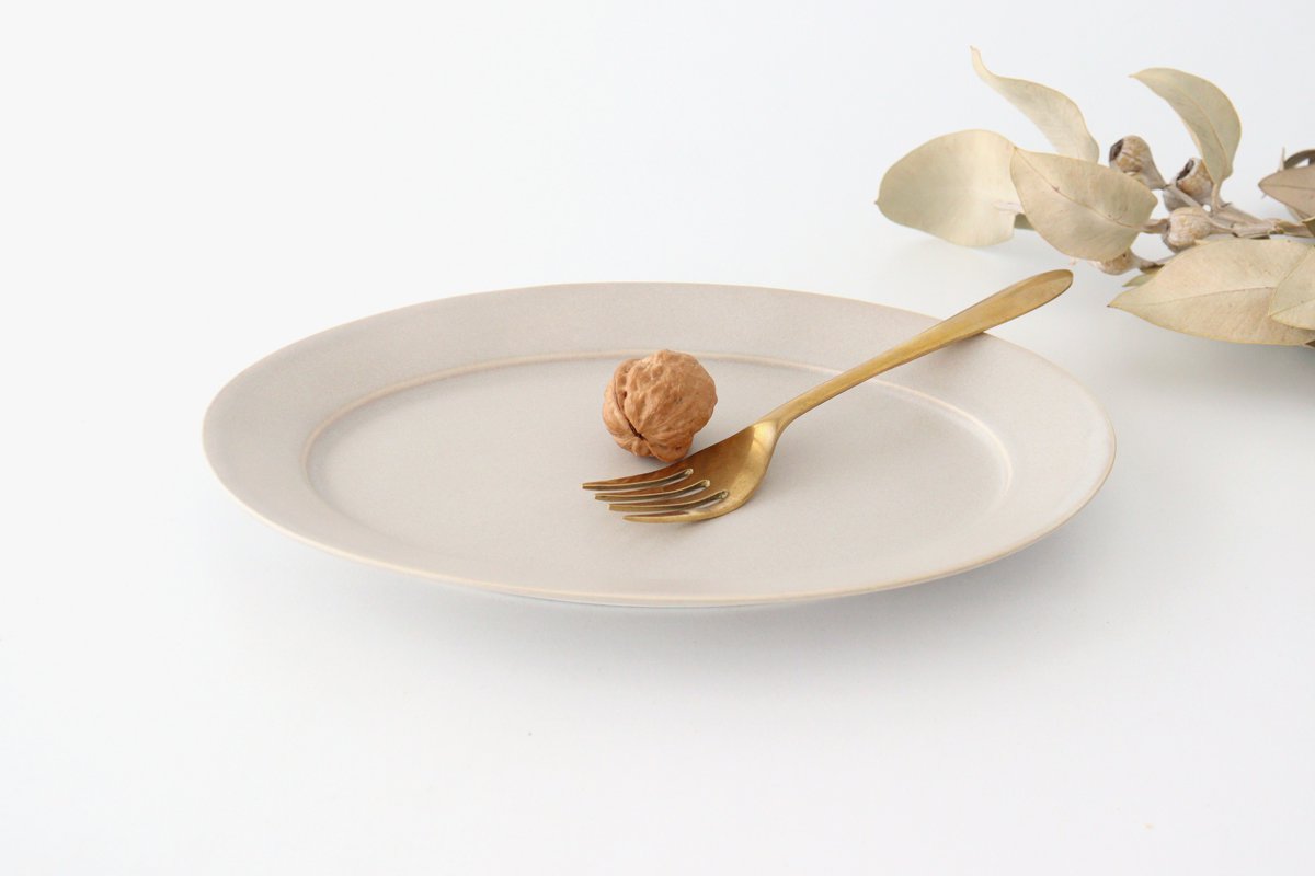 Koyo Kiln Oval Plate Sherbet Gray L | Arita Ware