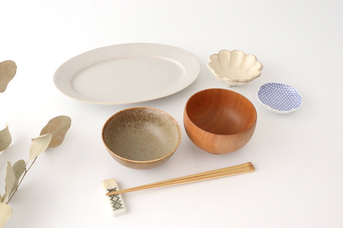 Koyo Kiln Oval Plate Sherbet Gray L | Arita Ware