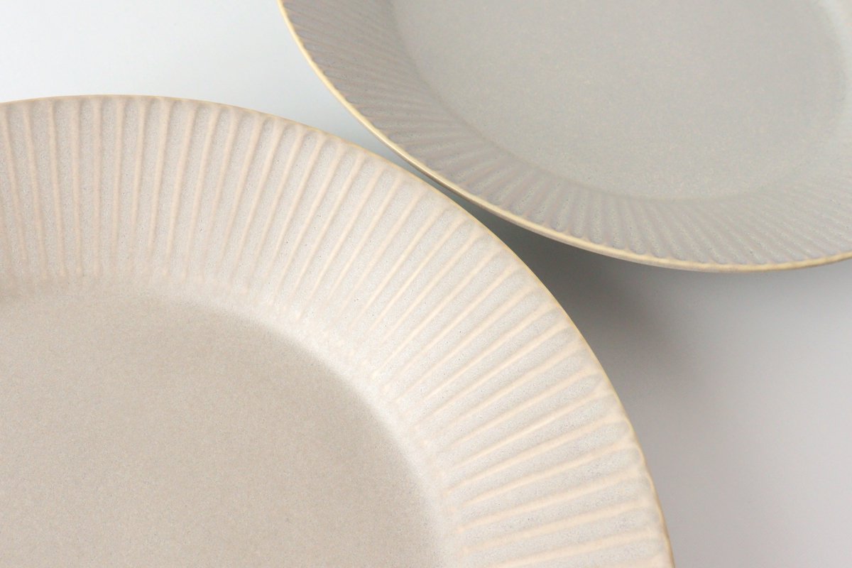 Koyo Kiln Round Plate Shinogi Sherbet Gray | Arita Ware