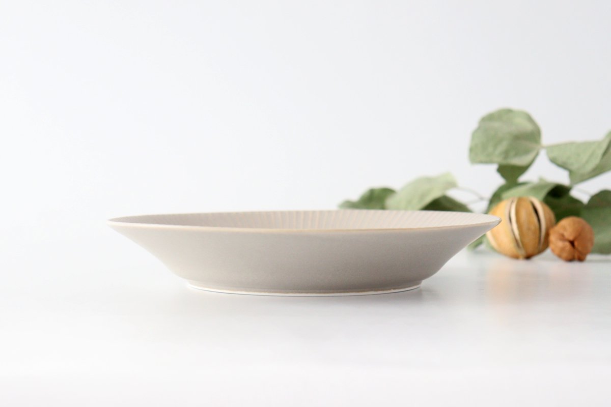 Koyo Kiln Round Plate Shinogi Sherbet Gray | Arita Ware