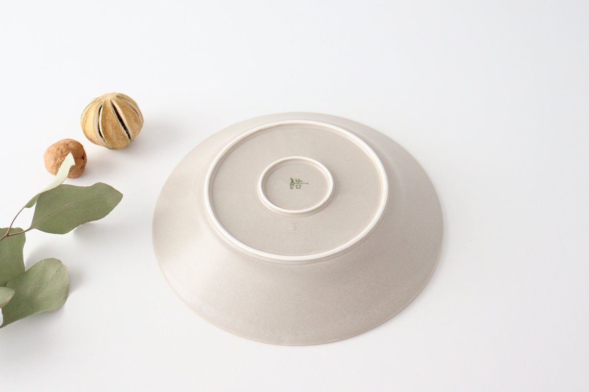 Koyo Kiln Round Plate Shinogi Sherbet Gray | Arita Ware