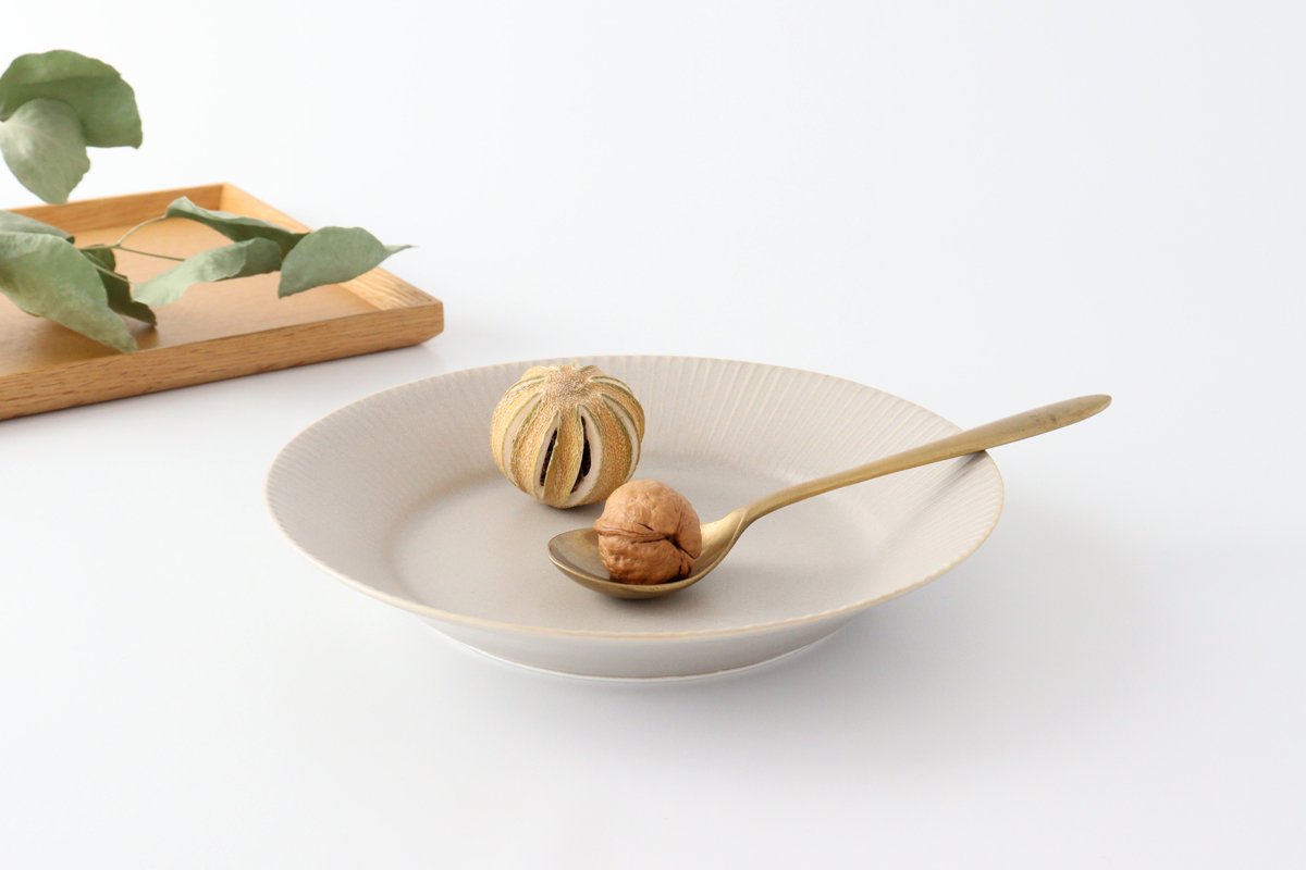 Koyo Kiln Round Plate Shinogi Sherbet Gray | Arita Ware