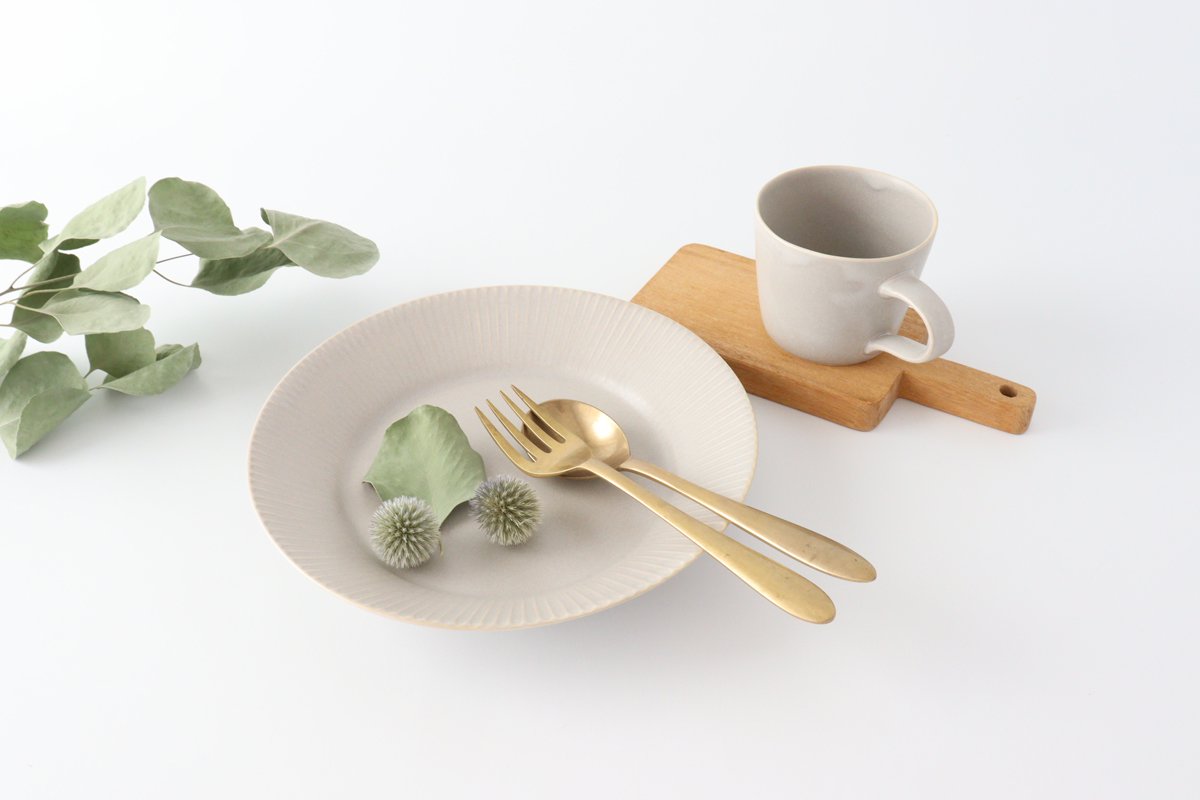 Koyo Kiln Round Plate Shinogi Sherbet Gray | Arita Ware