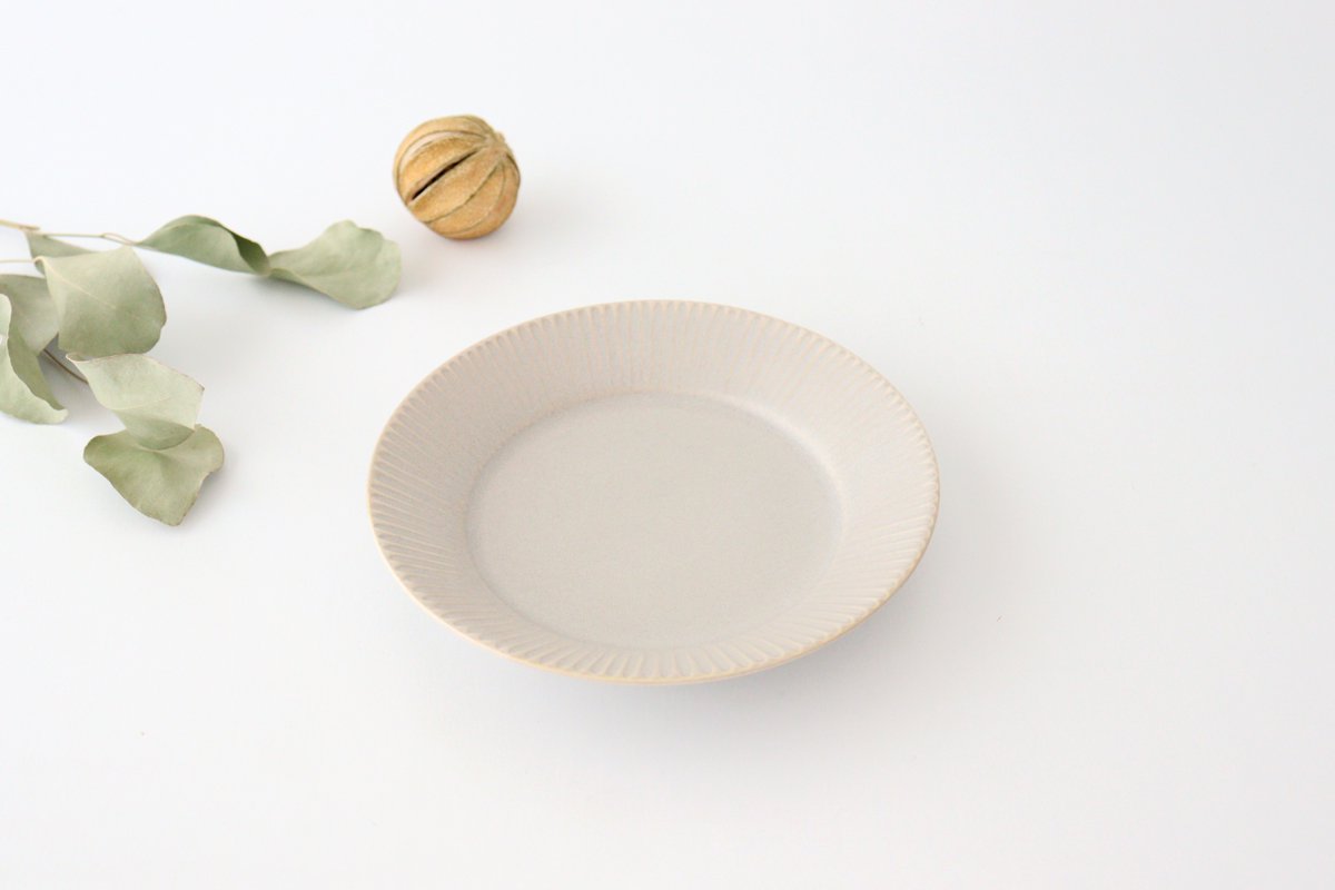 Koyo Kiln Round Plate Shinogi Sherbet Gray 16.5cm/6.5in | Arita Ware-TOP