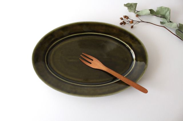 Koyo Kiln Oval Plate Olive L | Arita Ware