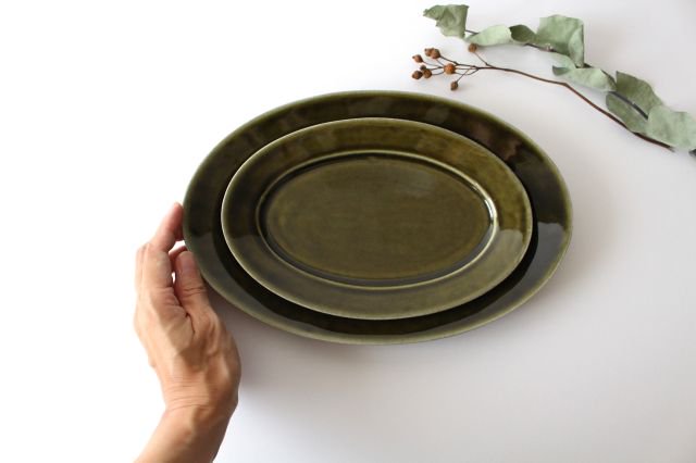 Koyo Kiln Oval Plate Olive L | Arita Ware