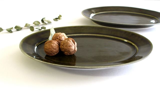 Koyo Kiln Oval Plate Olive L | Arita Ware
