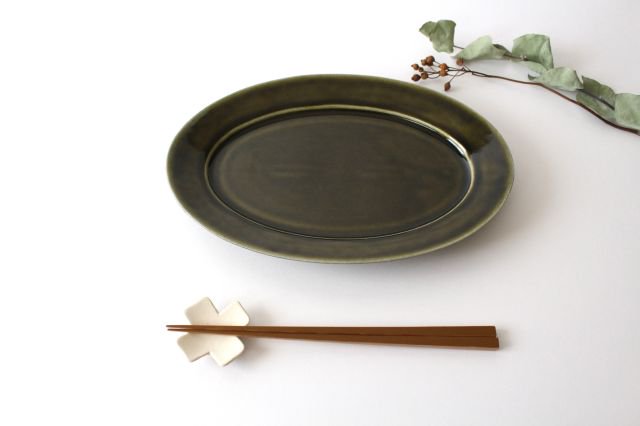 Koyo Kiln Oval Plate Olive L | Arita Ware
