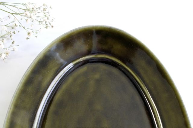 Koyo Kiln Oval Plate Olive L | Arita Ware