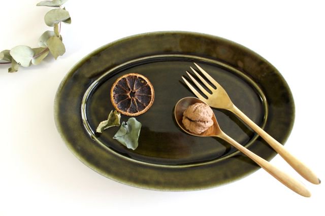 Koyo Kiln Oval Plate Olive L | Arita Ware