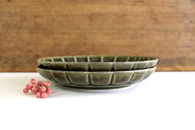 Koyo Kiln Chrysanthemum-shaped Plate Olive 15cm/5.9in | Arita Ware