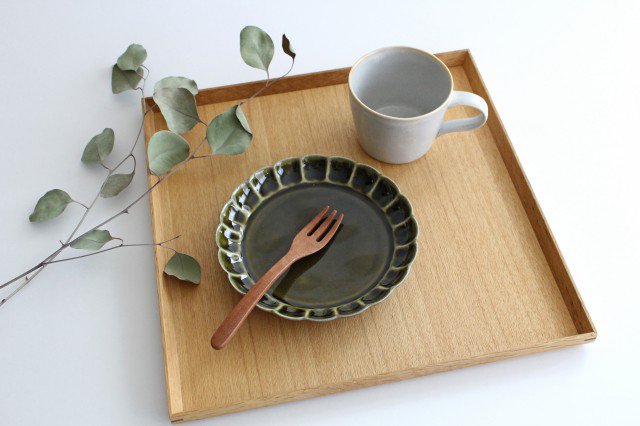 Koyo Kiln Chrysanthemum-shaped Plate Olive 15cm/5.9in | Arita Ware