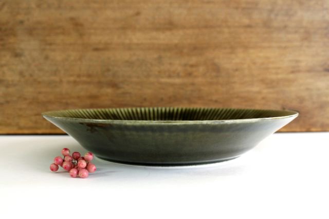 Koyo Kiln Round Plate Shinogi Olive 21cm/8.3in| Arita Ware