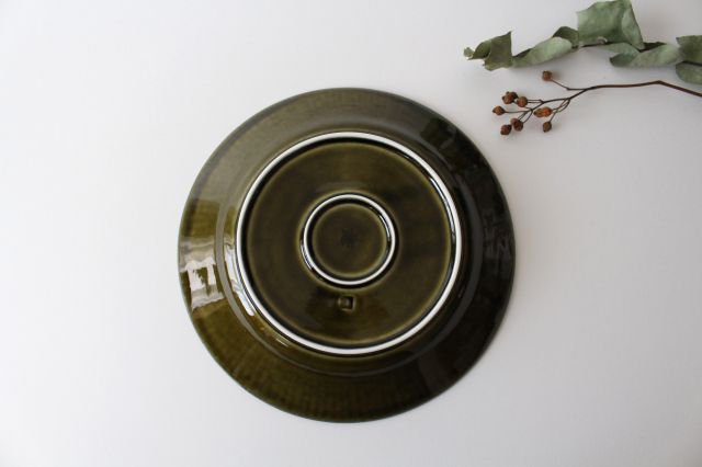 Koyo Kiln Round Plate Shinogi Olive 21cm/8.3in| Arita Ware