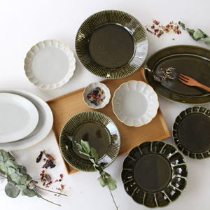 Koyo Kiln Round Deep Plate Shinogi Olive 16.5cm/6.5in | Arita Ware-Detail13
