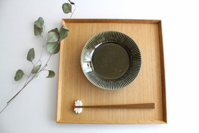 Koyo Kiln Round Deep Plate Shinogi Olive 16.5cm/6.5in | Arita Ware-Detail6