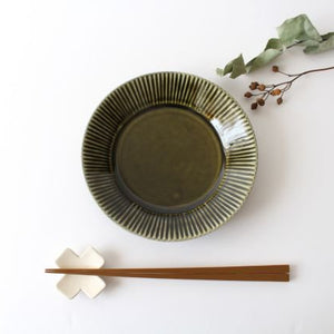 Koyo Kiln Round Deep Plate Shinogi Olive 16.5cm/6.5in | Arita Ware-Detail7
