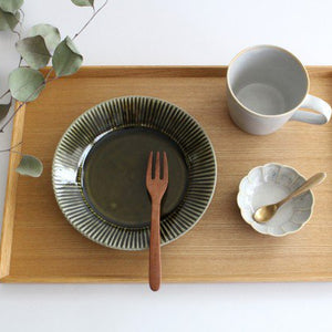 Koyo Kiln Round Deep Plate Shinogi Olive 16.5cm/6.5in | Arita Ware-Detail8