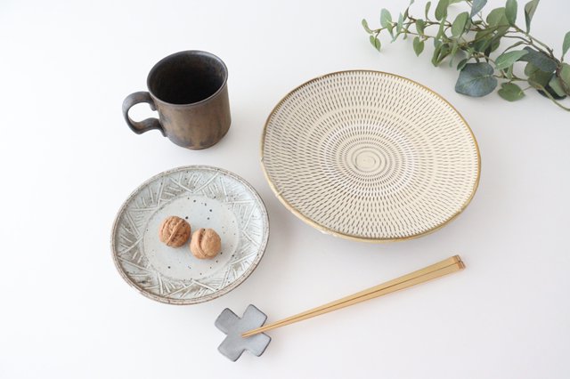 Round Plate Tobikanna 24cm/9.4in | Ontayaki
