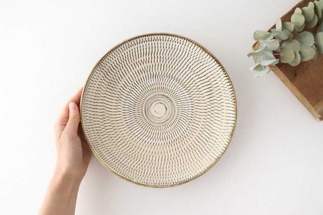 Round Plate Tobikanna 24cm/9.4in | Ontayaki