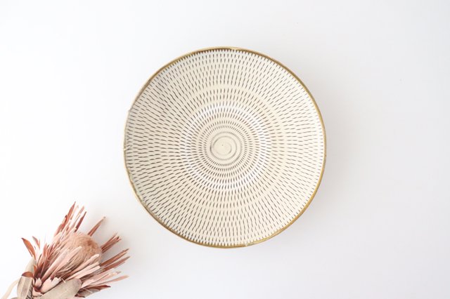 Round Plate Tobikanna 24cm/9.4in | Ontayaki