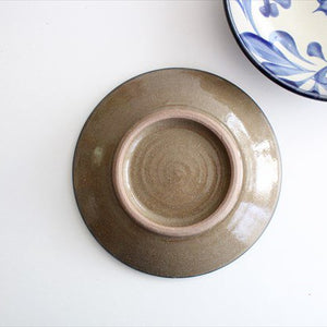 Toshin Kiln Round Plate Blue Arabesque 15cm/5.9in | Tsuboya Ware Yachimun-Detail3