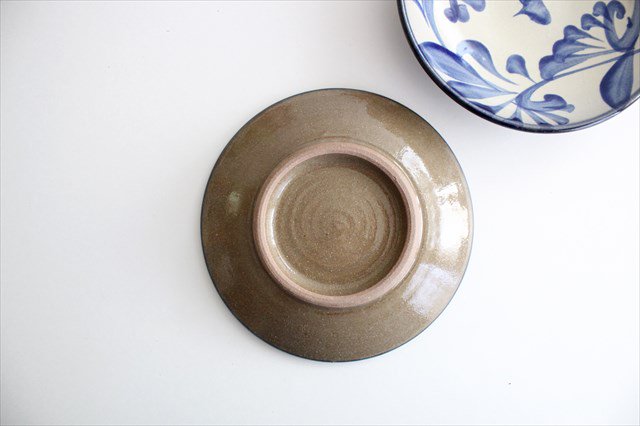 Toshin Kiln Round Plate Blue Arabesque 15cm/5.9in | Tsuboya Ware Yachimun-Detail3