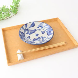 Toshin Kiln Round Plate Blue Arabesque 15cm/5.9in | Tsuboya Ware Yachimun-Detail5