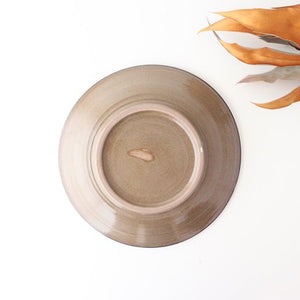 Toshin Kiln Round Plate Blue Arabesque 21cm/8.3in | Tsuboya Ware  Yachimun-Detail4