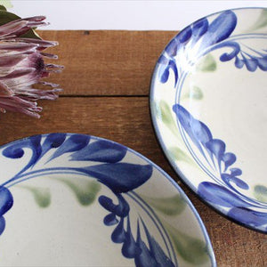 Toshin Kiln Round Plate Lined Arabesque 21cm/8.3in | Tsuboya Ware  Yachimun-Detail4